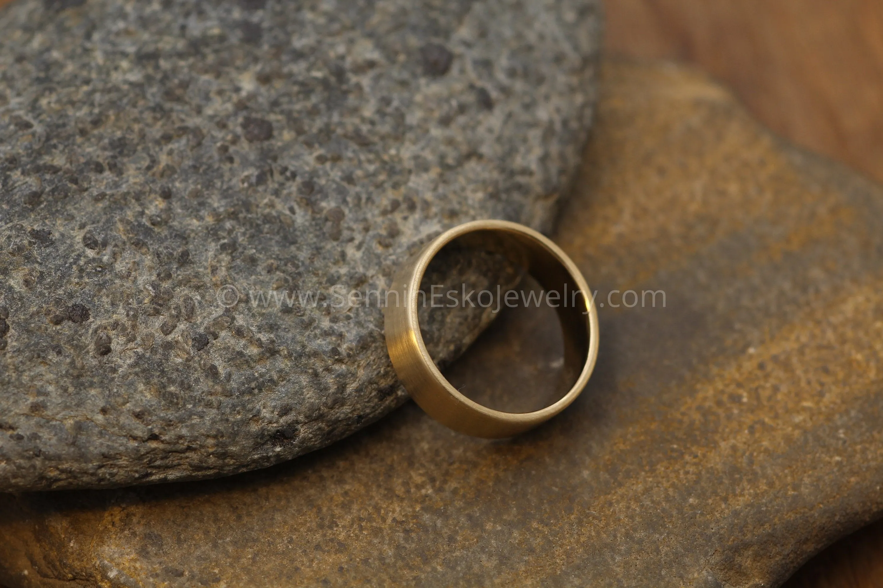 14kt Yellow 6x1.2mm Flat Band - Matte Finish