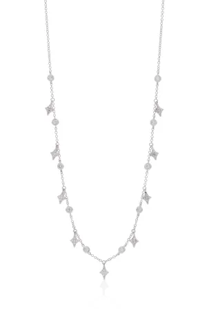 14KW Diamond Rhombus Drop Necklace