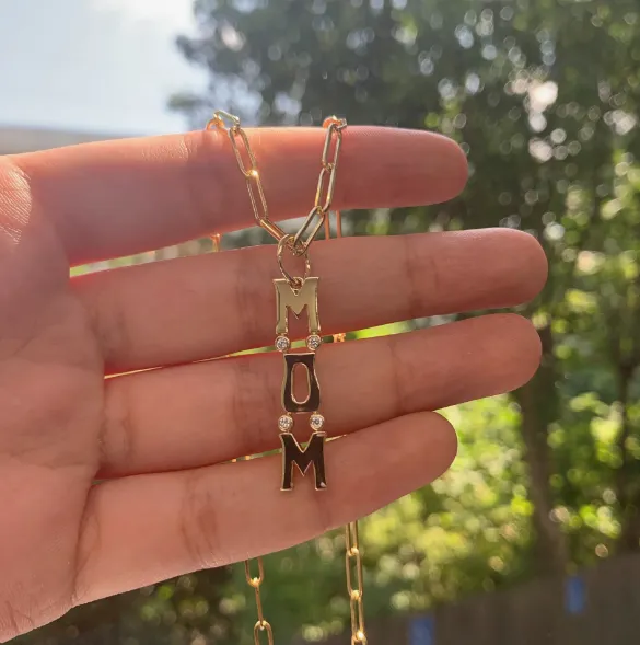 14KY Diamond Mom Charm