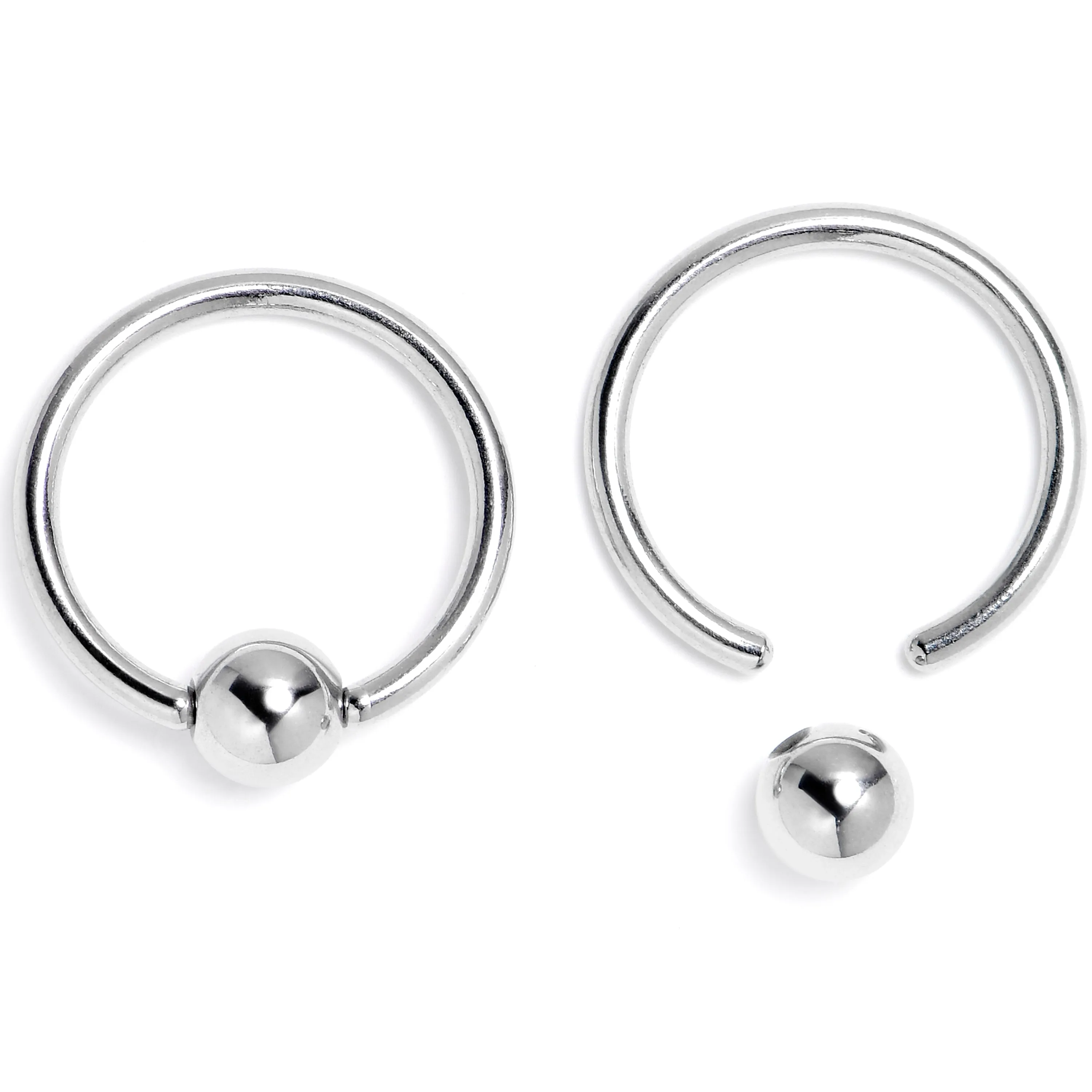 16 Gauge 3/8 Lush Lotus BCR Captive Ring Set of 4