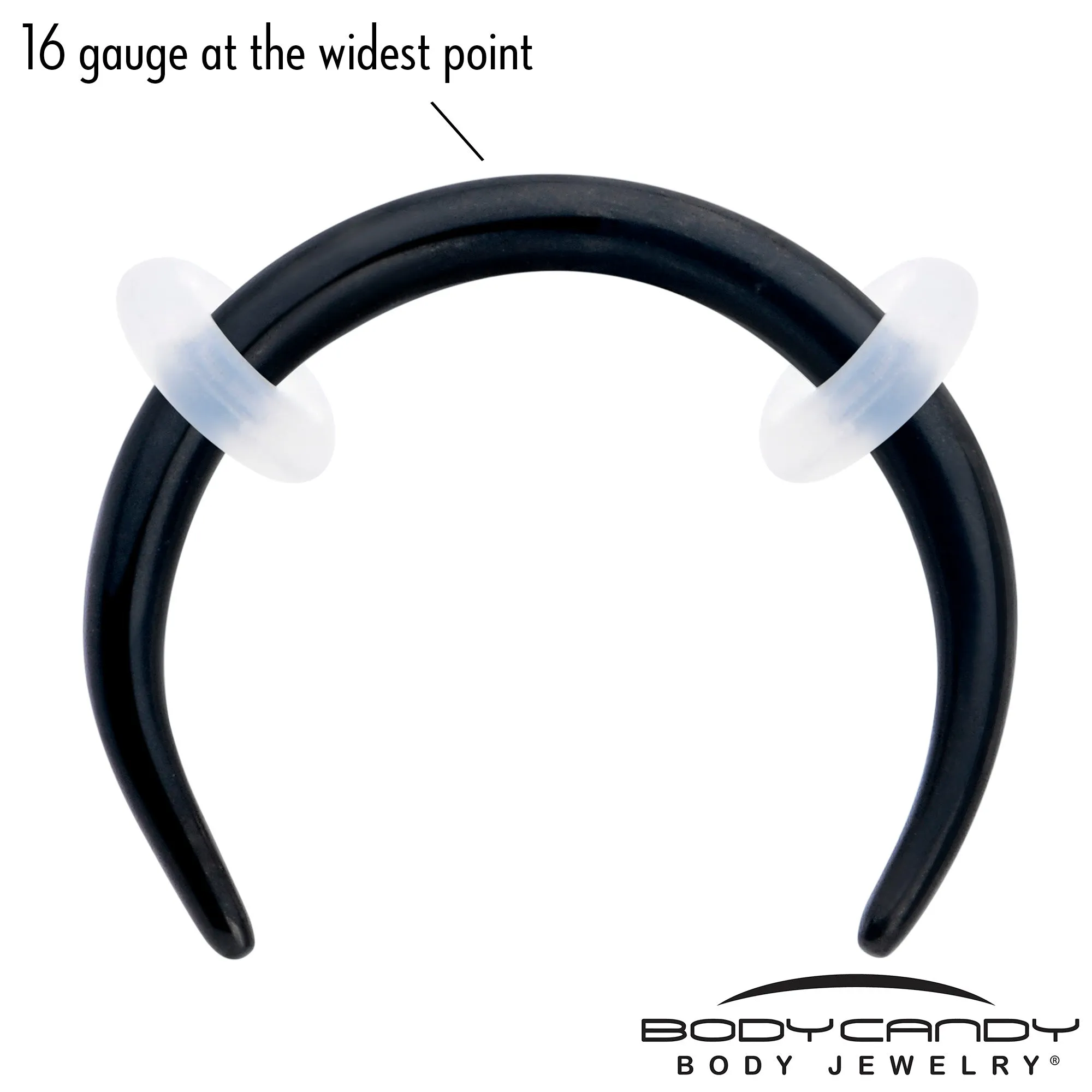 16 Gauge 5/16 Black Pincher Crescent Taper