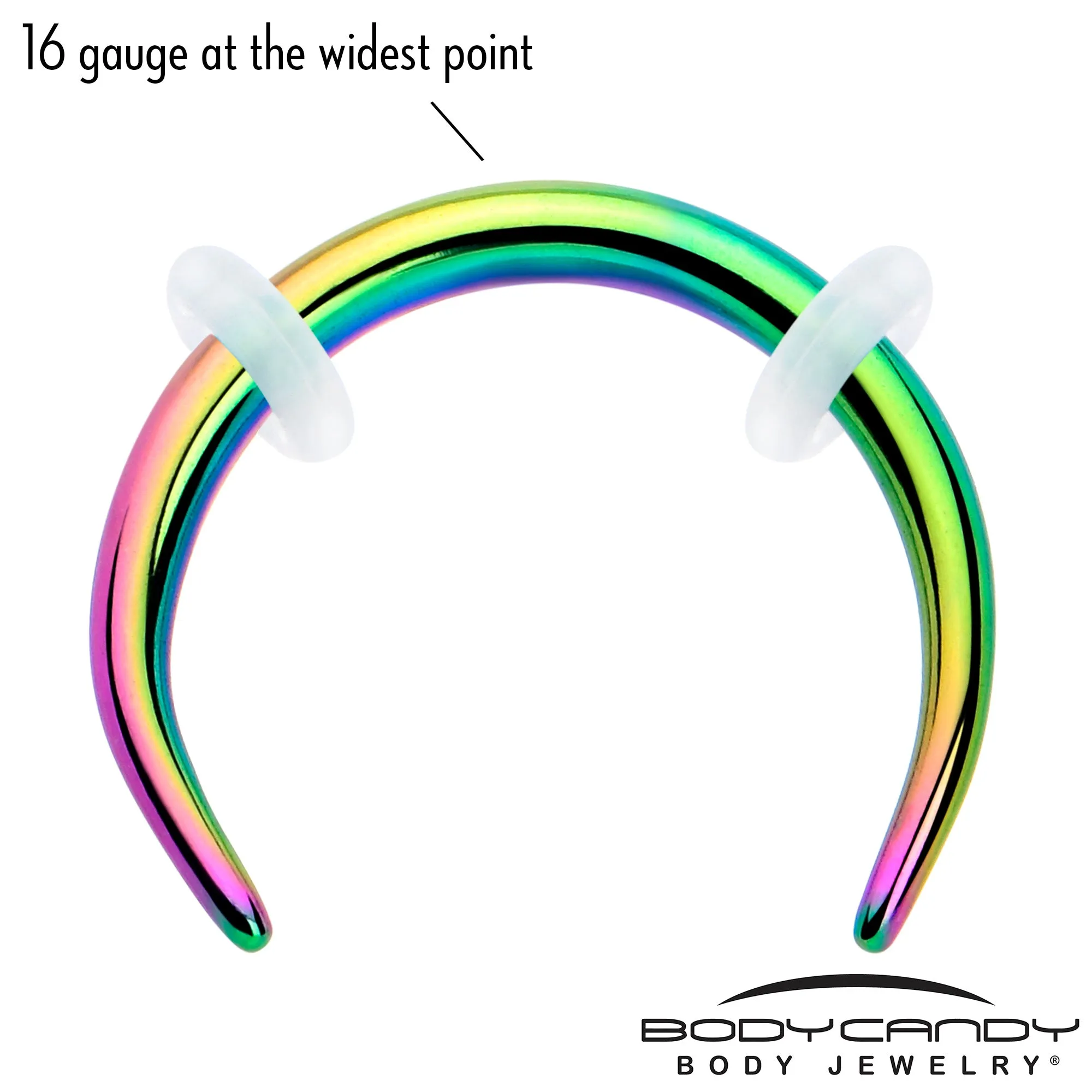 16 Gauge 5/16 Rainbow Pincher Crescent Taper