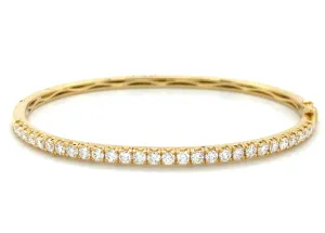 1.61ct tw Diamond Yellow Gold Bangle Bracelet