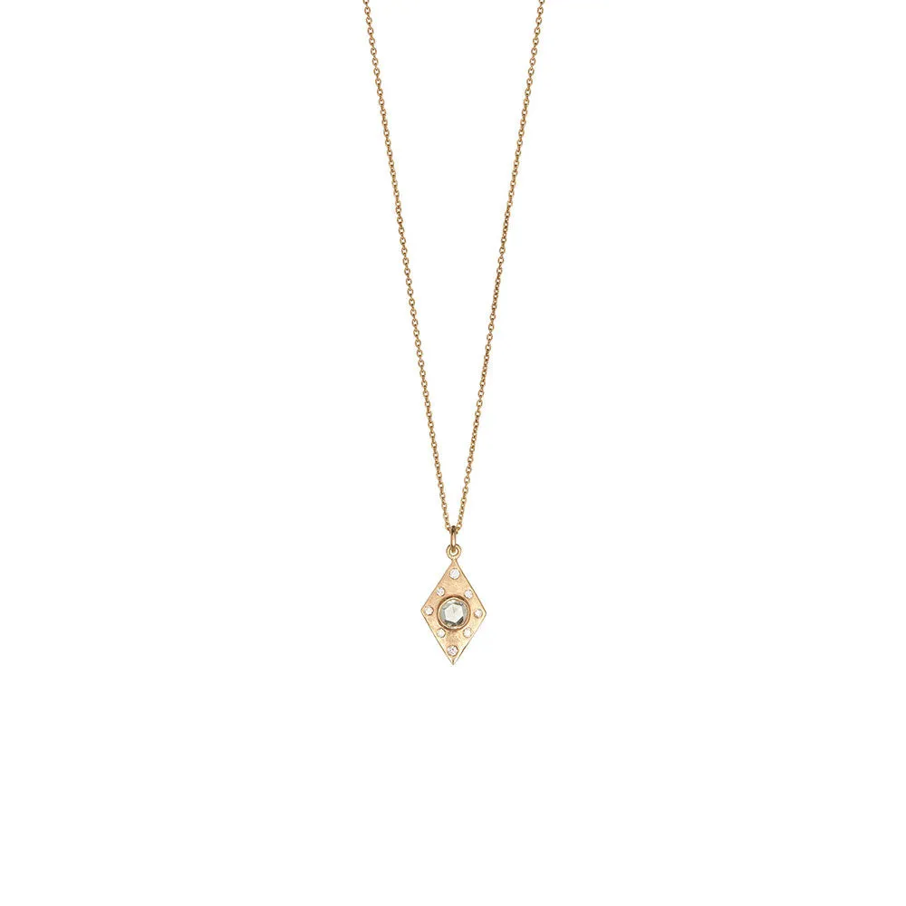 18 Karat Yellow Gold Dunes Diamond Pendant