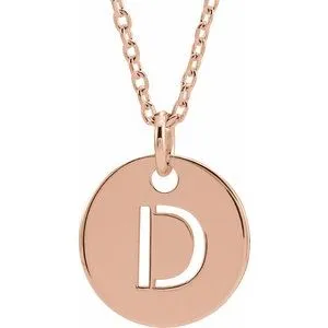 18K Rose Gold-Plated Sterling Silver Initial D 16-18" Necklace