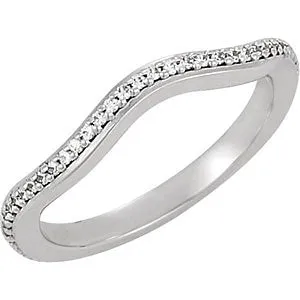18K White Band Mounting