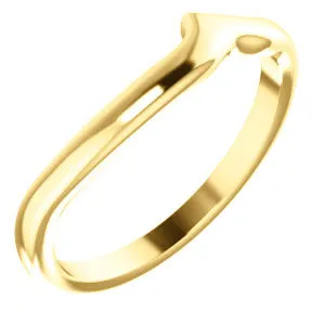 18K Yellow Band to 6.5 & 7 mm Engagement Ring