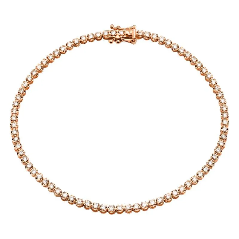 1ct Buttercup Setting Diamond Tennis Bracelet