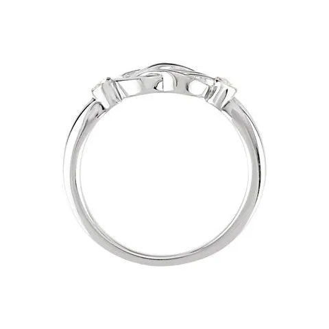 2-Stone Diamond Custom Love Knot Ring - Sterling Silver or Solid Gold