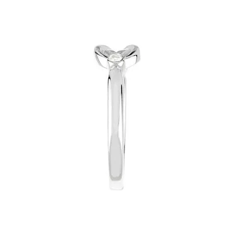 2-Stone Diamond Custom Love Knot Ring - Sterling Silver or Solid Gold