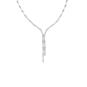 2.11 Carat Natural Diamond Designer's Necklace 14K White Gold 16 inches