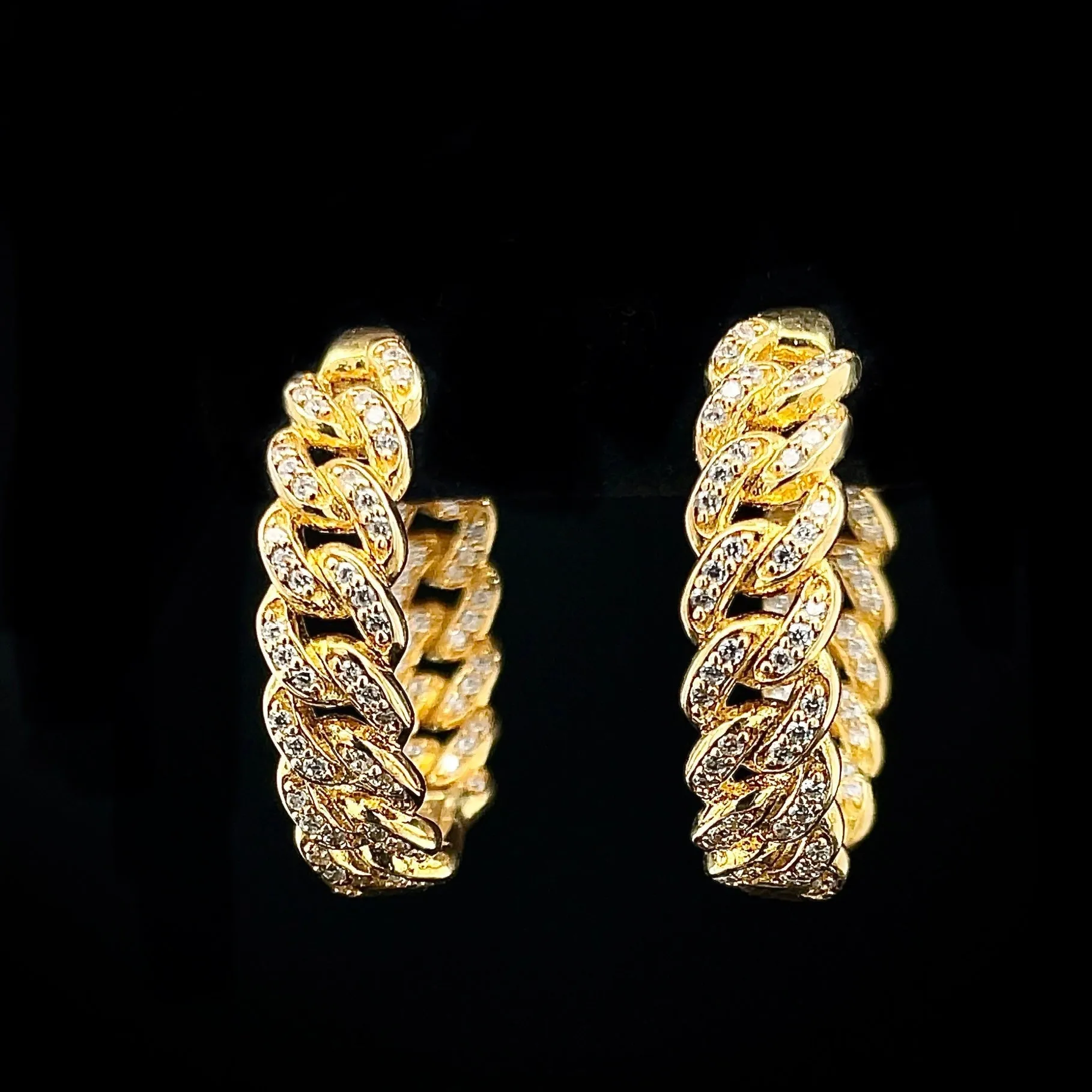 25mm Icy Miami Curb Earrings