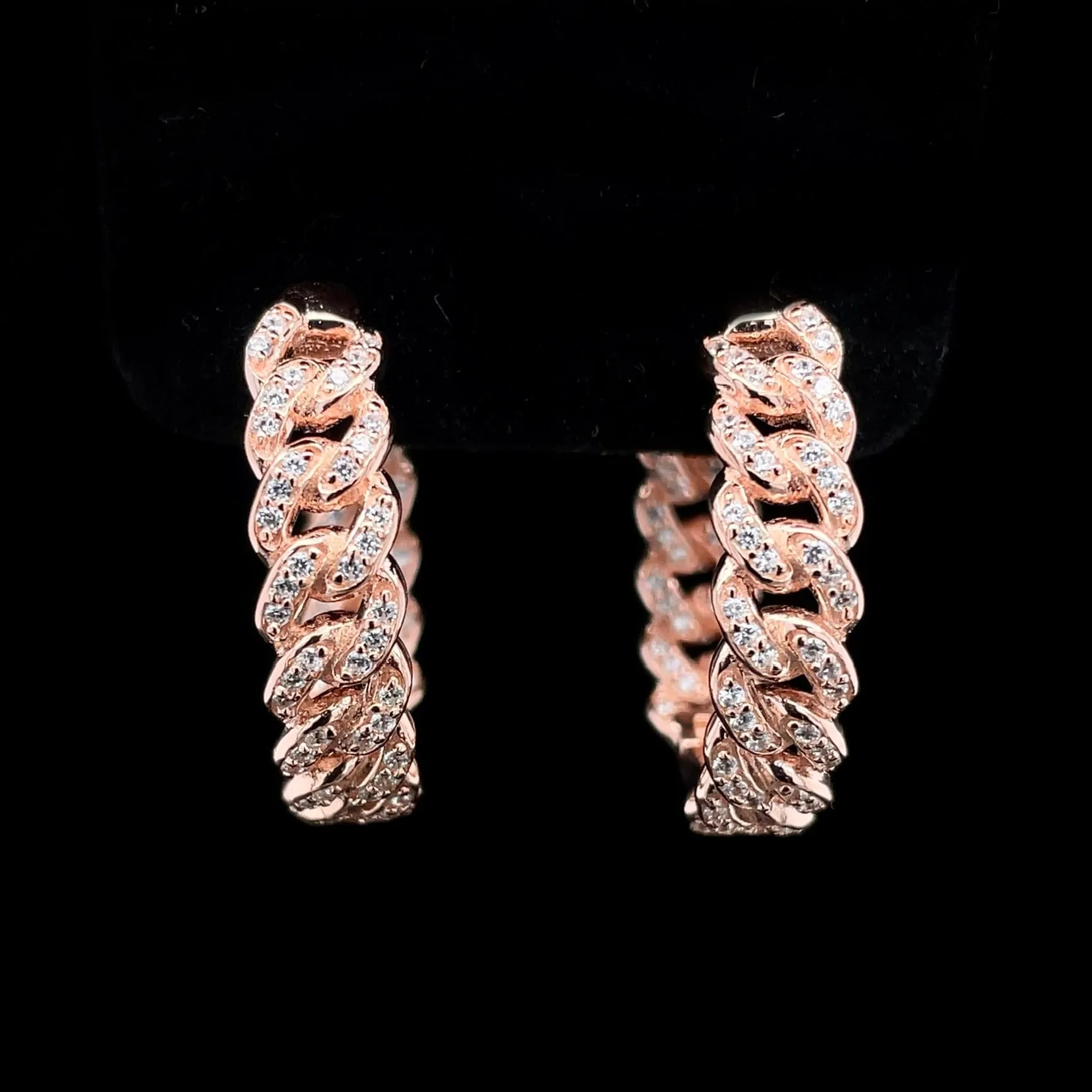 25mm Icy Miami Curb Earrings