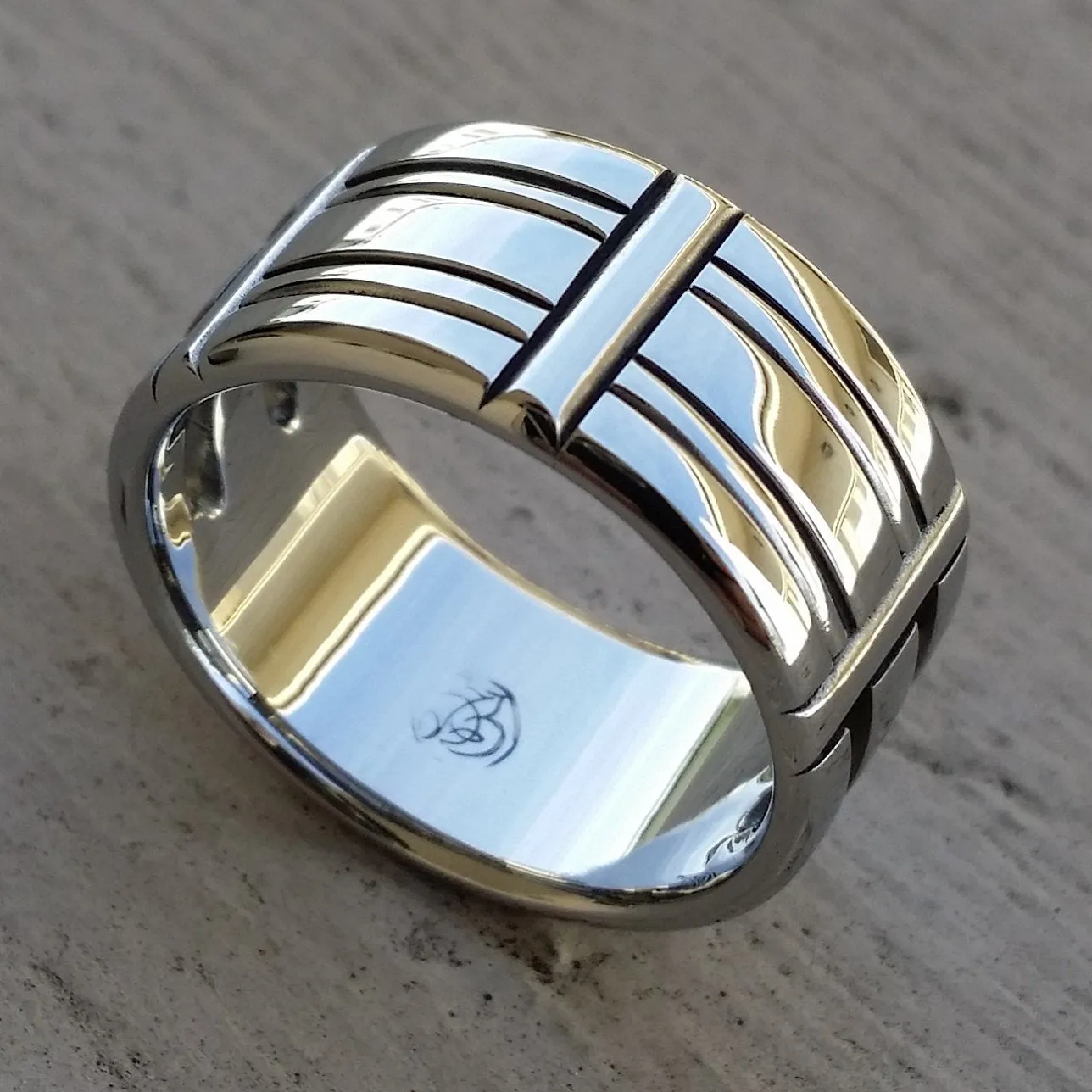 30 "TRESTLE" handmade stainless steel ring (not casted) hypoallergenic mens rings wedding band mens jewelry wedding rings