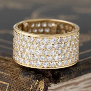 3.25ctw Pave Diamond Cigar Band