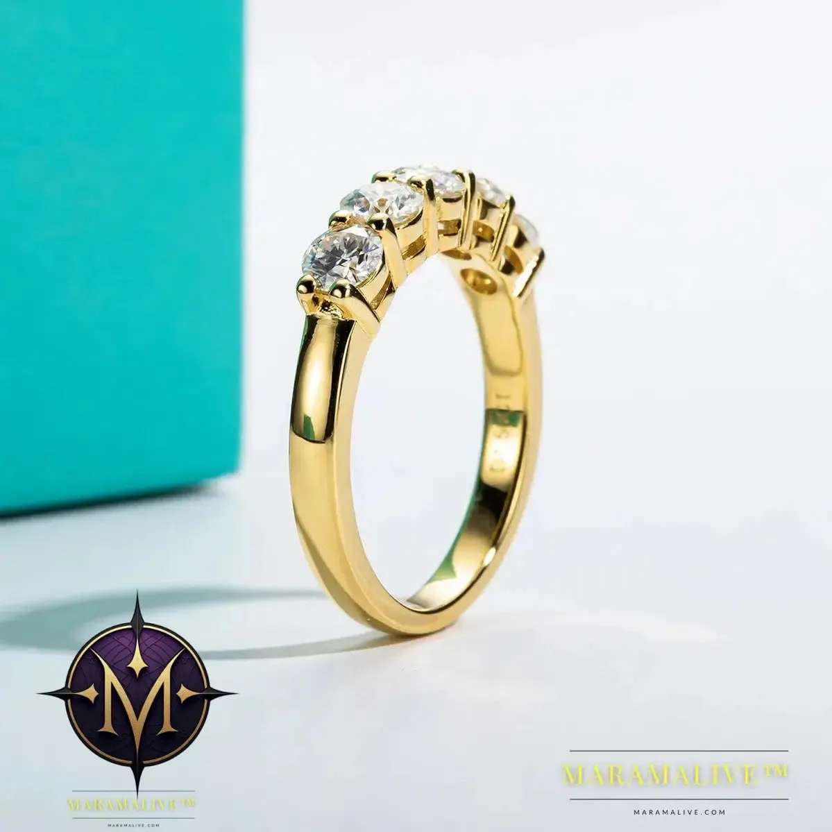 4mm D Color Moissanite Wedding Band Ring