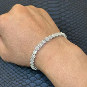 6.5MM Certified VVS Moissanite Cluster Bracelet