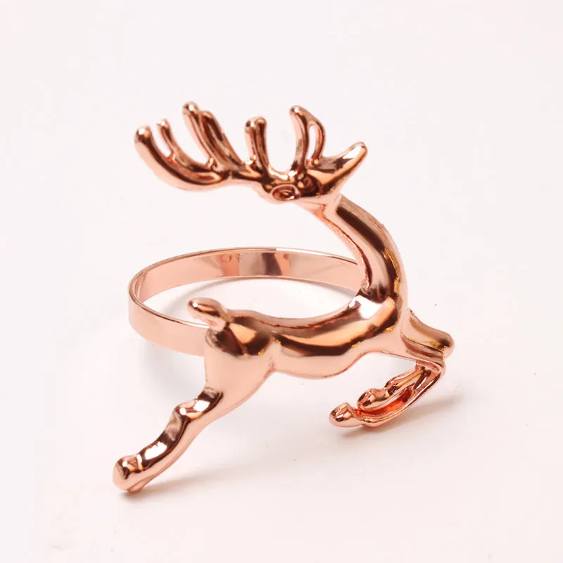 6pcs Christmas Elk Napkin Rings