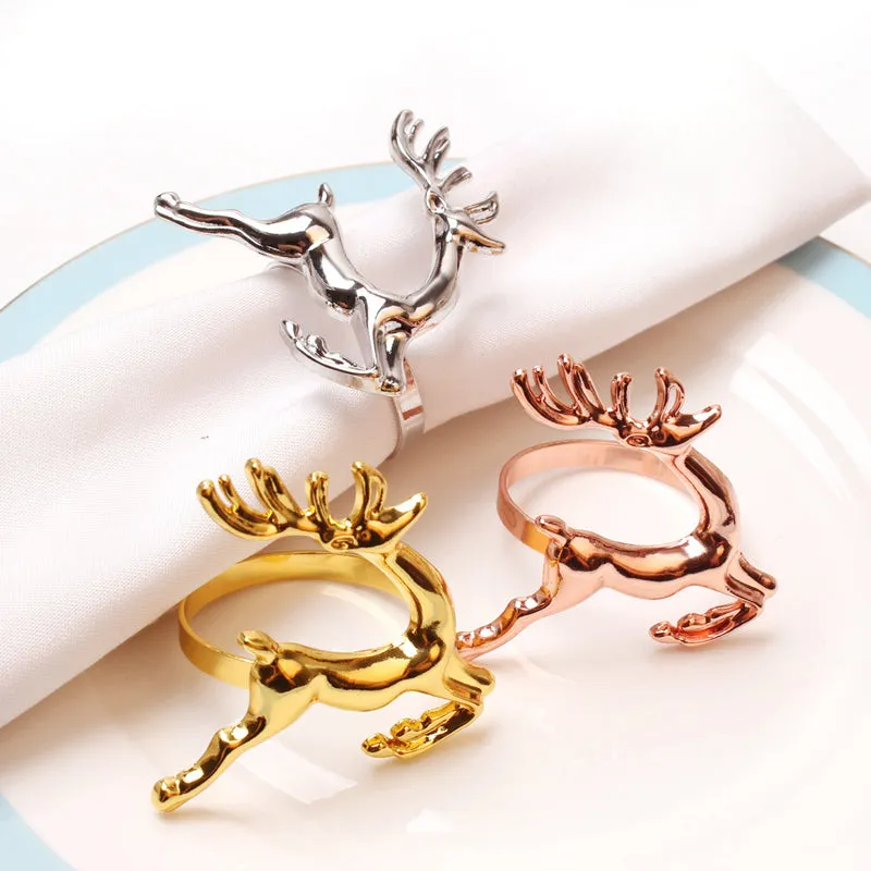 6pcs Christmas Elk Napkin Rings