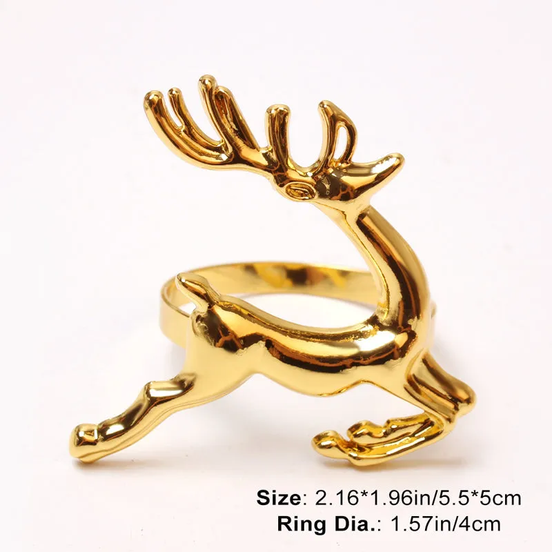 6pcs Christmas Elk Napkin Rings