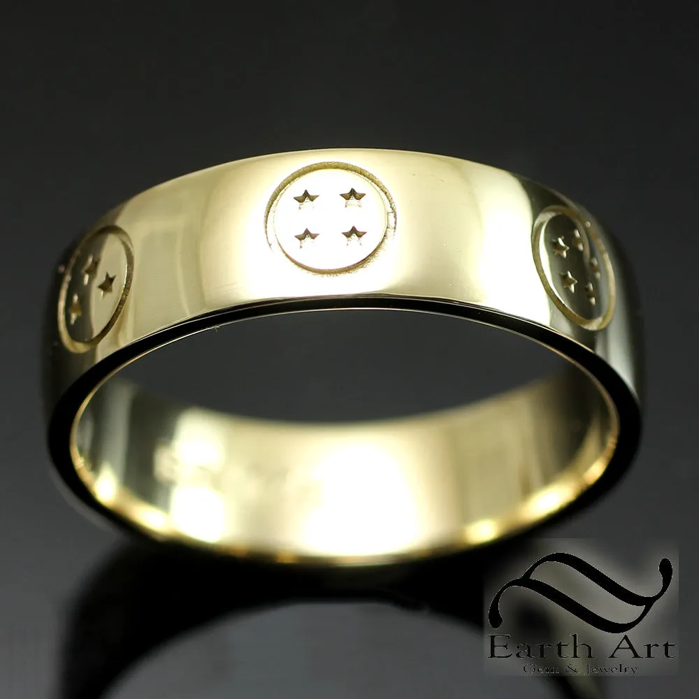 7 Star Dragon Ball Z Ring Sterling or 14k