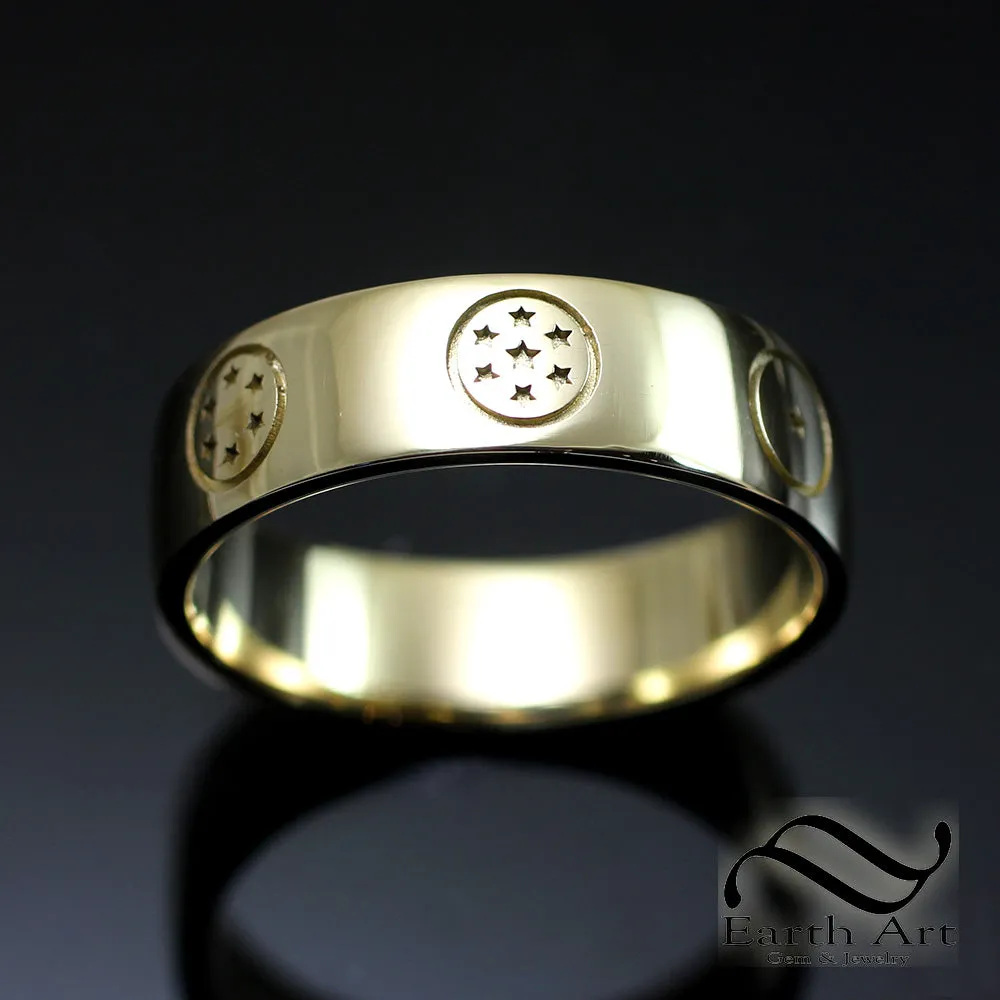 7 Star Dragon Ball Z Ring Sterling or 14k