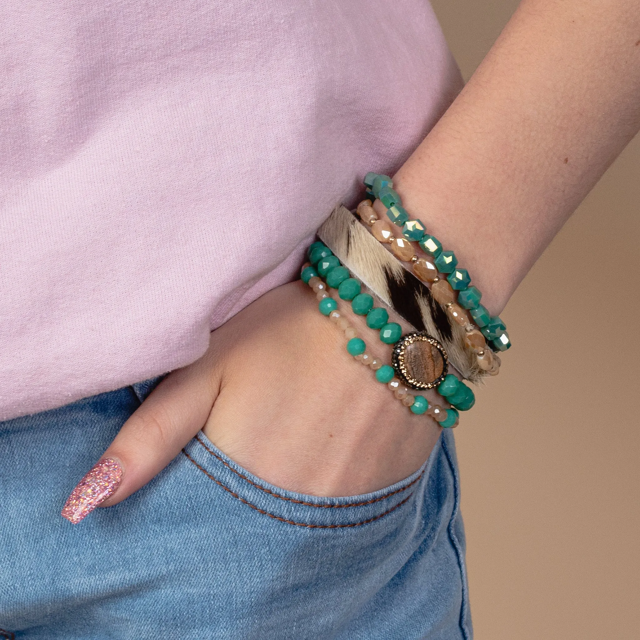 74754 - Stacked Bracelets - Turquoise