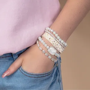 74754 - Stacked Bracelets - White