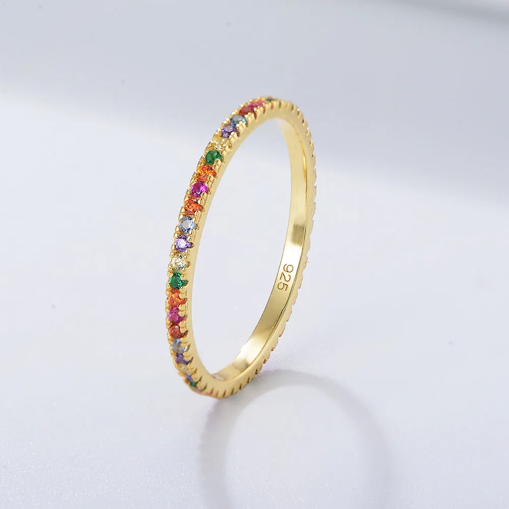 925 Silver Colored CZ Diamond Ring