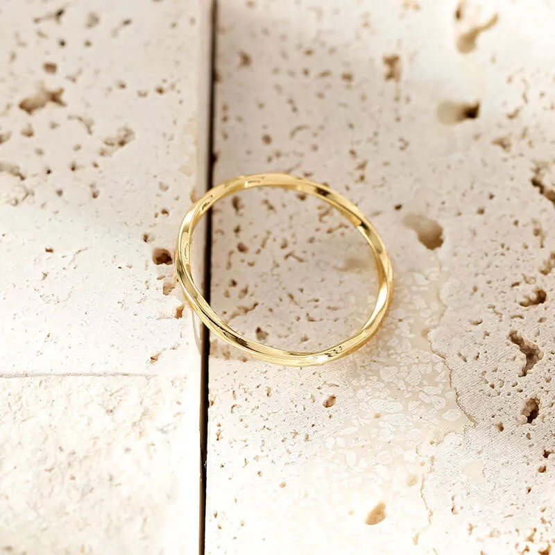 925 Silver Mobius Twist Ring