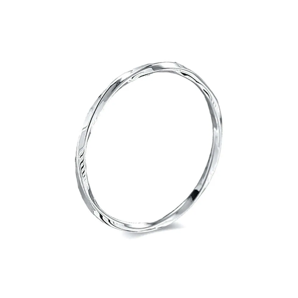 925 Silver Mobius Twist Ring