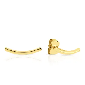 9ct Yellow Gold Curve Bar Studs GEAR070