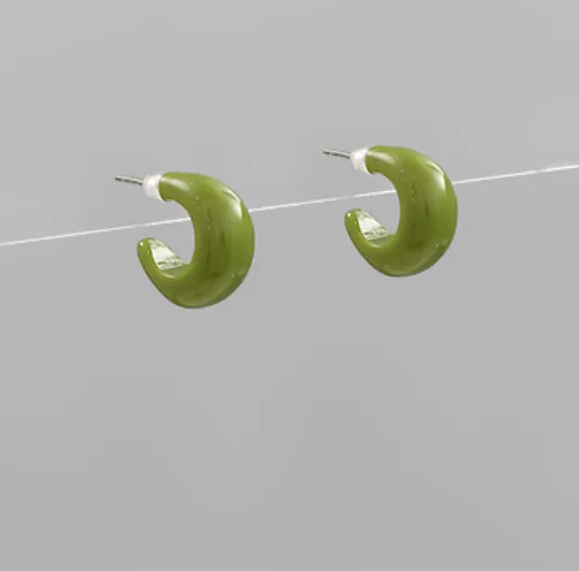 Acrylic Open Hoop Earrings