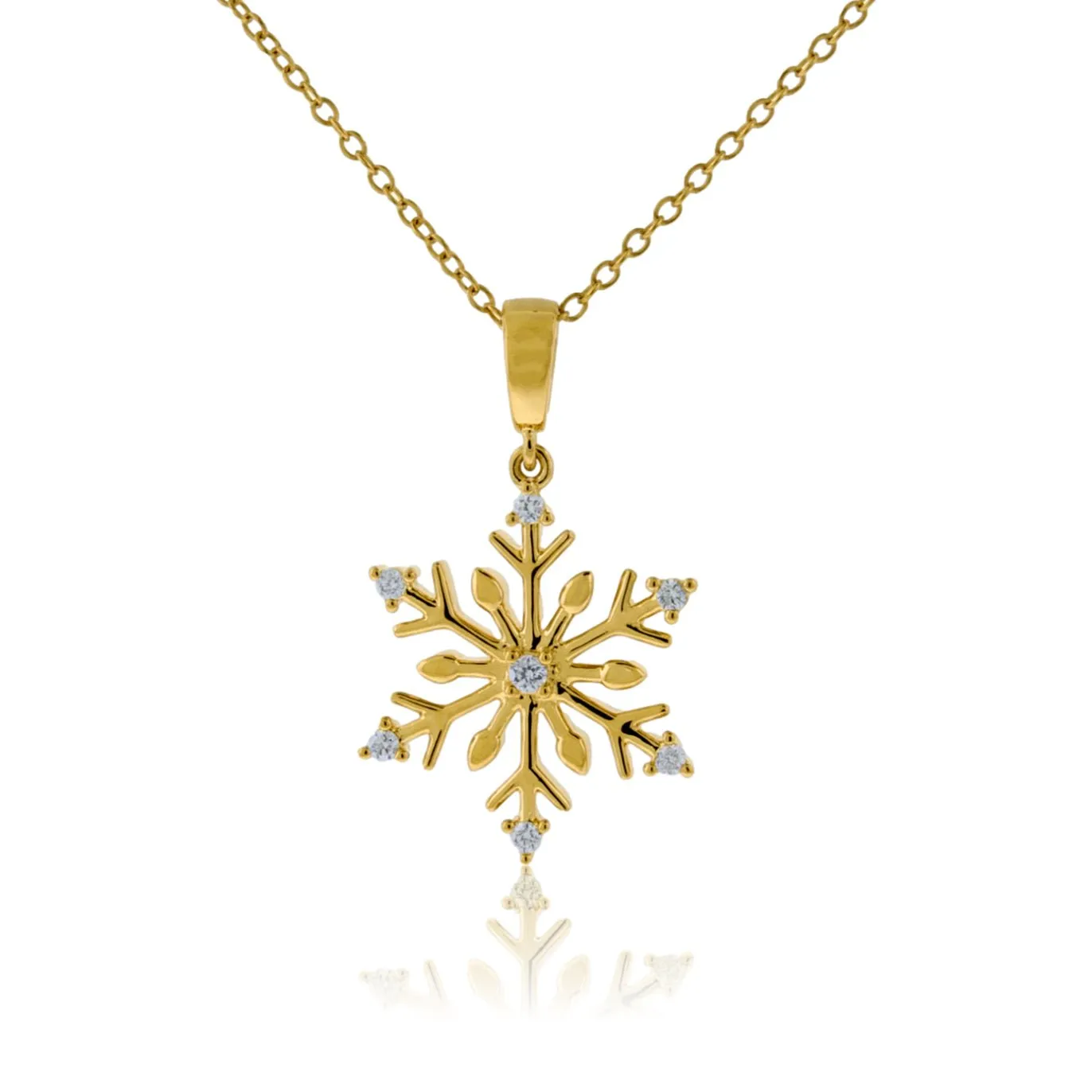 Adorable Diamond Snowflake Pendant