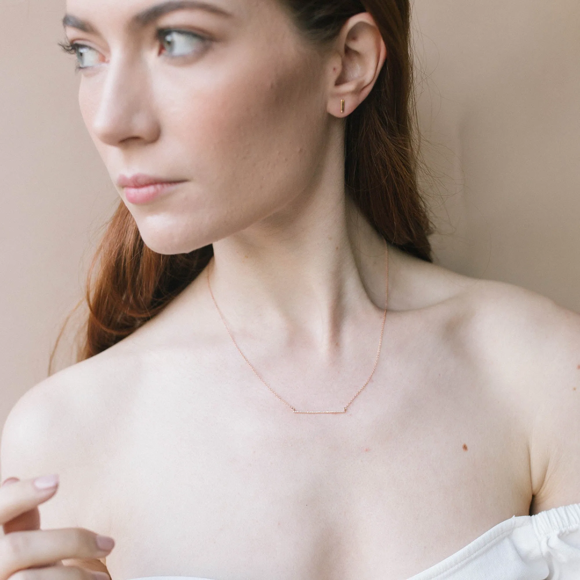 Angela Diamond Bar Necklace