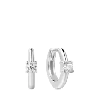 Ania Haie Dusk Divas Silver Mini Huggie Hoop Earrings