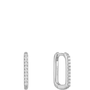 Ania Haie Glam Rock Silver Oval Hoop Earrings