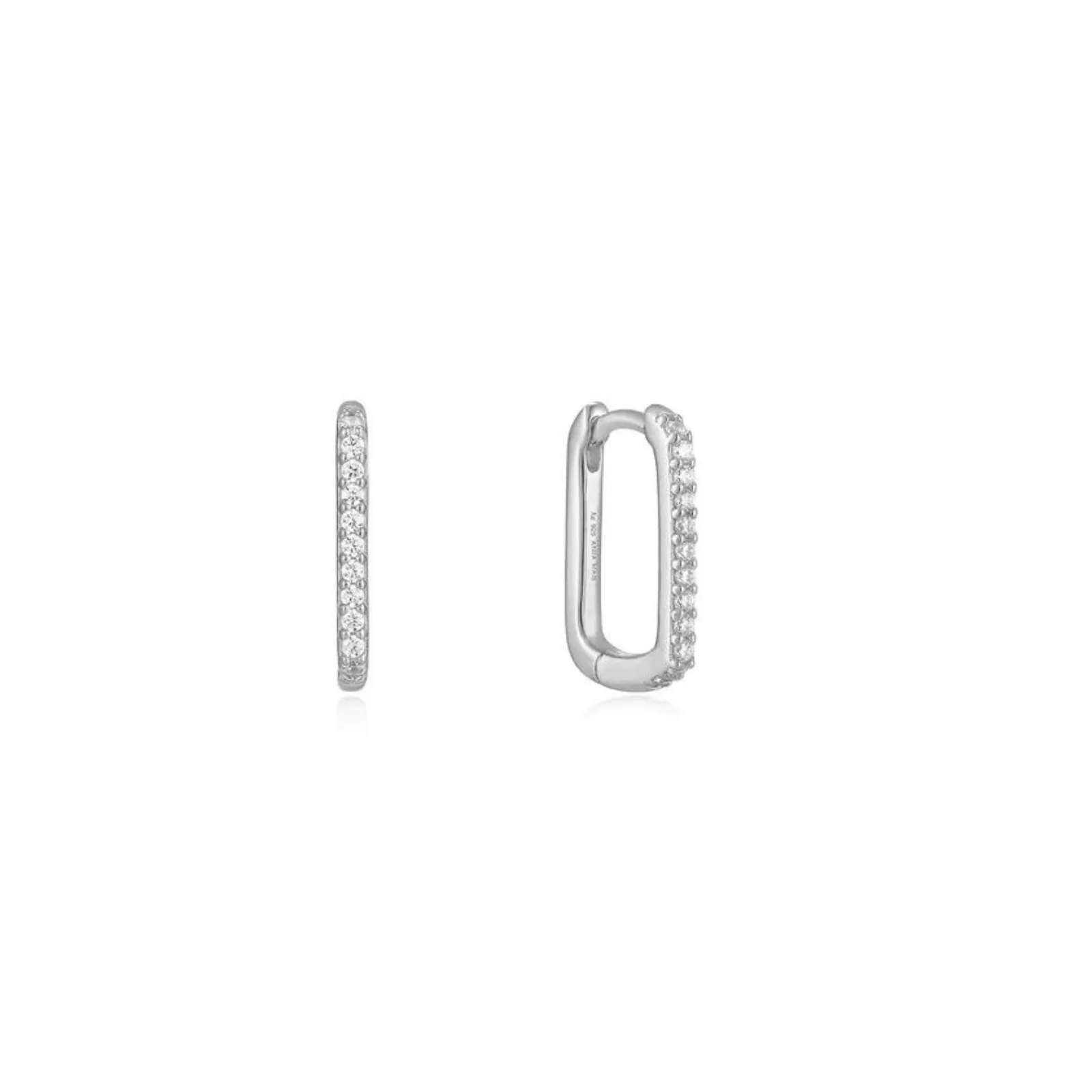 Ania Haie Glam Rock Silver Oval Hoop Earrings