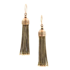 Antique Gold Tassel Earrings
