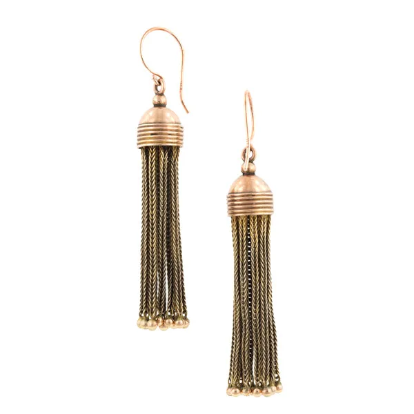 Antique Gold Tassel Earrings
