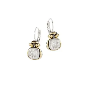 Anvil Pavé Collection - Two-Tone French Wire Earrings