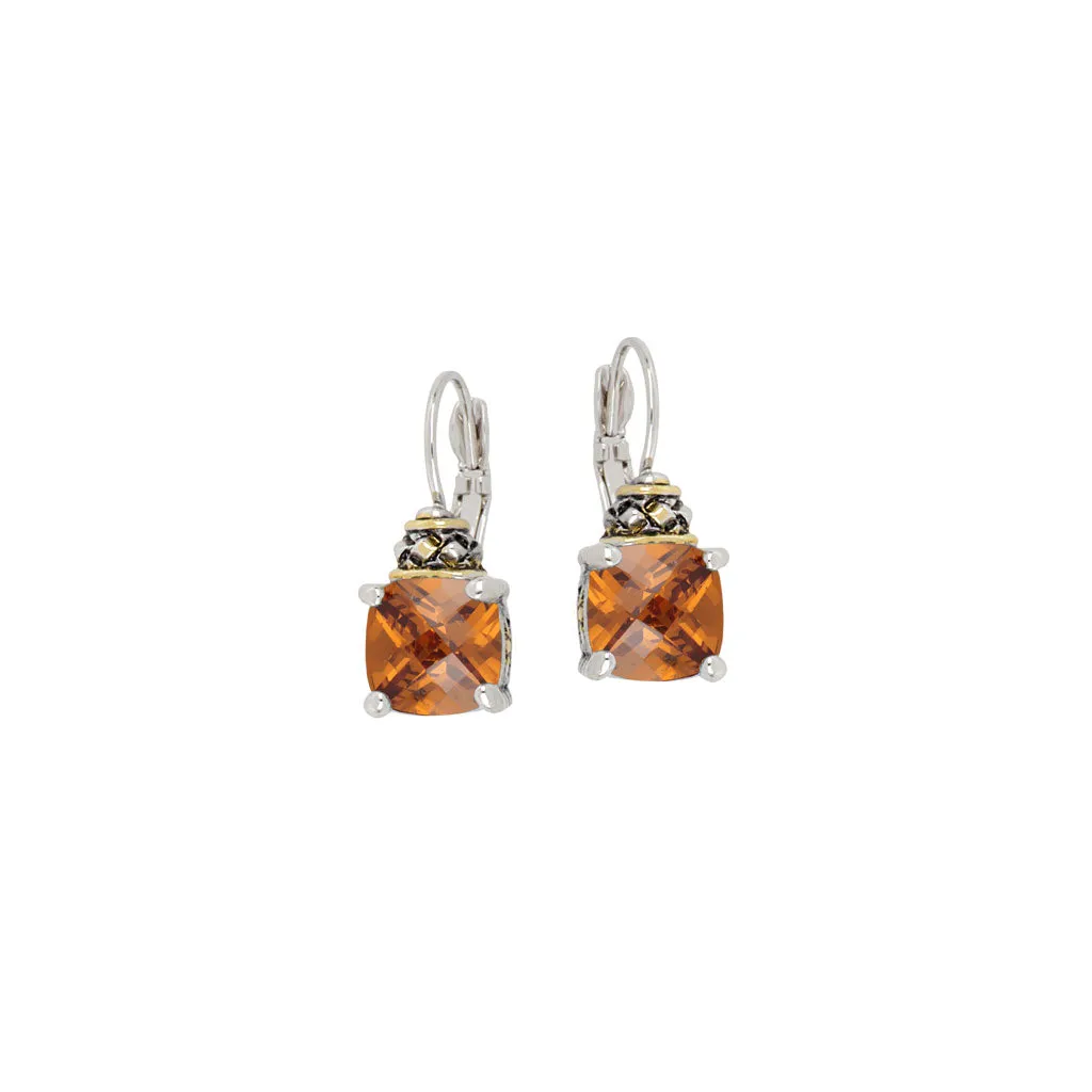 Anvil Square Cut French Wire Earrings