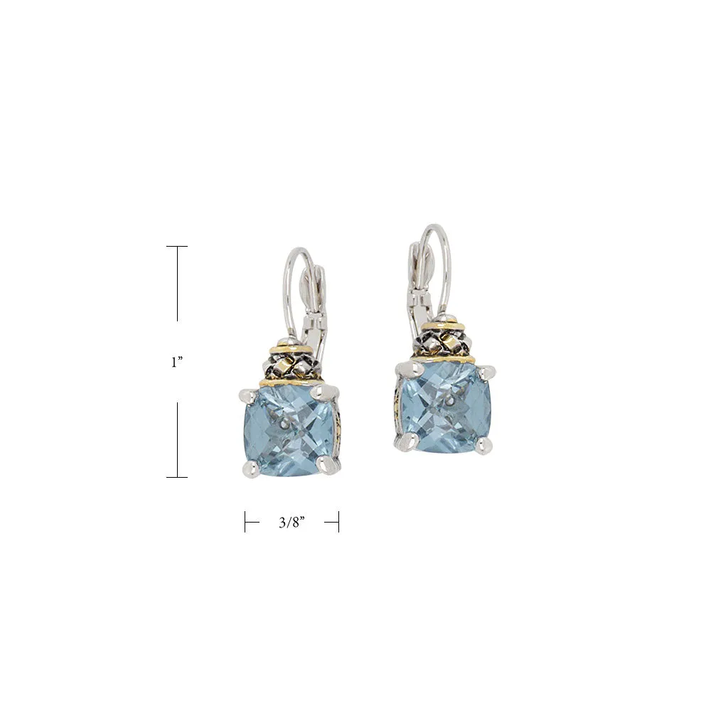 Anvil Square Cut French Wire Earrings