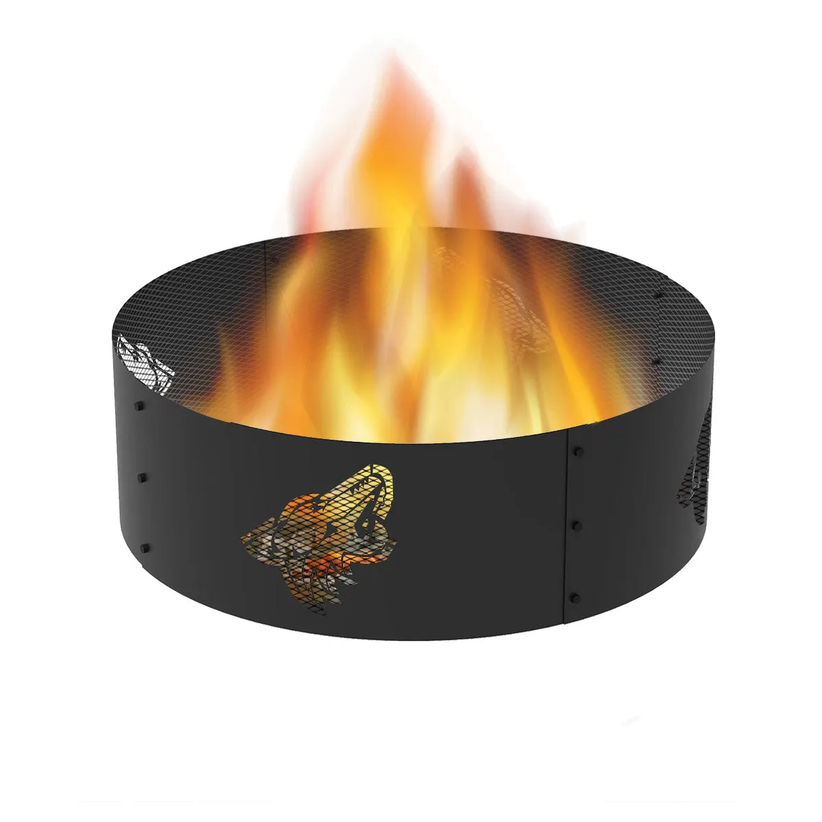 Arizona Coyotes 36 in. Round x 12 in. High Decorative Steel Fire Ring