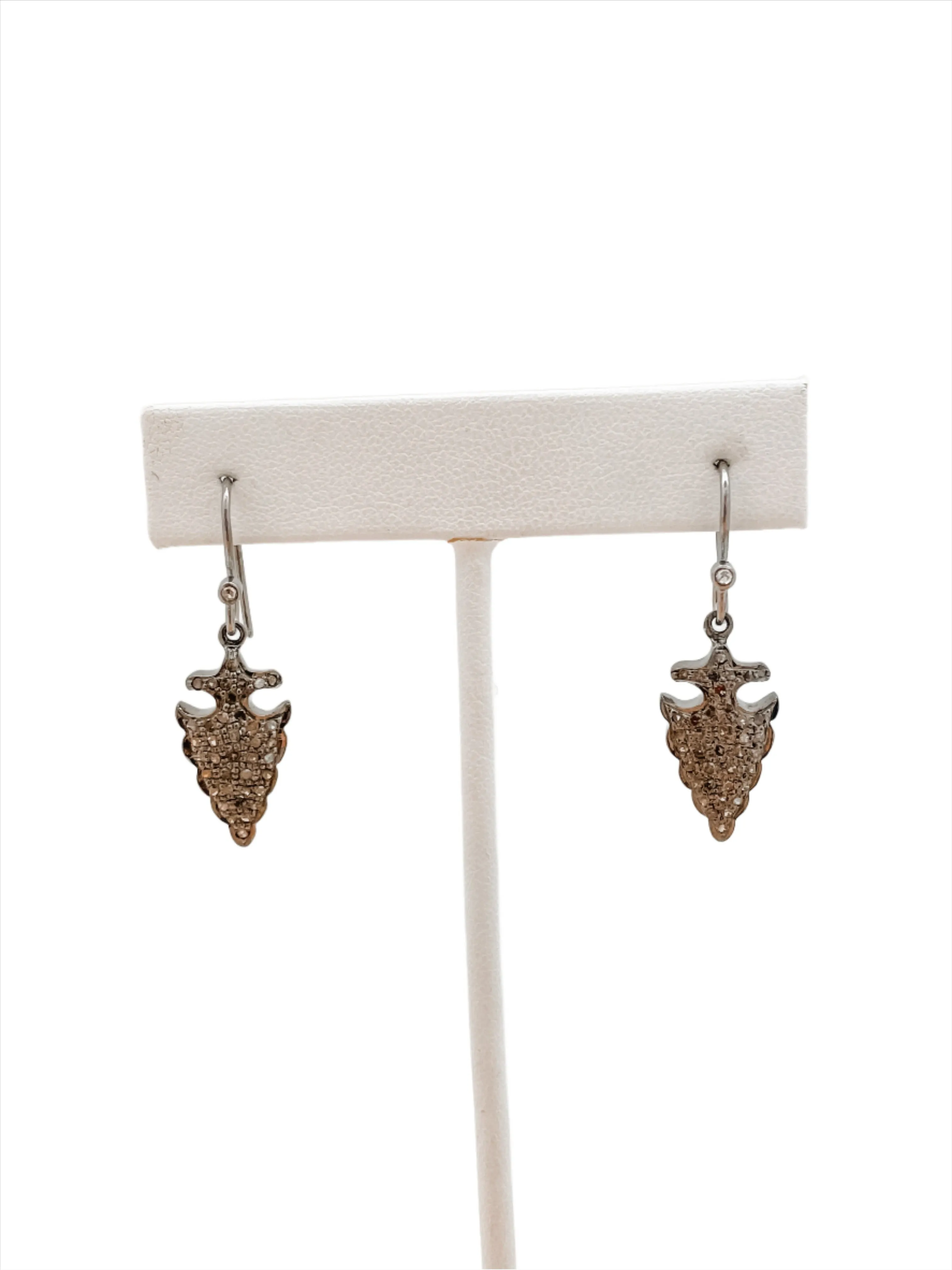 Arrowhead Pave Diamond Dangle Earring