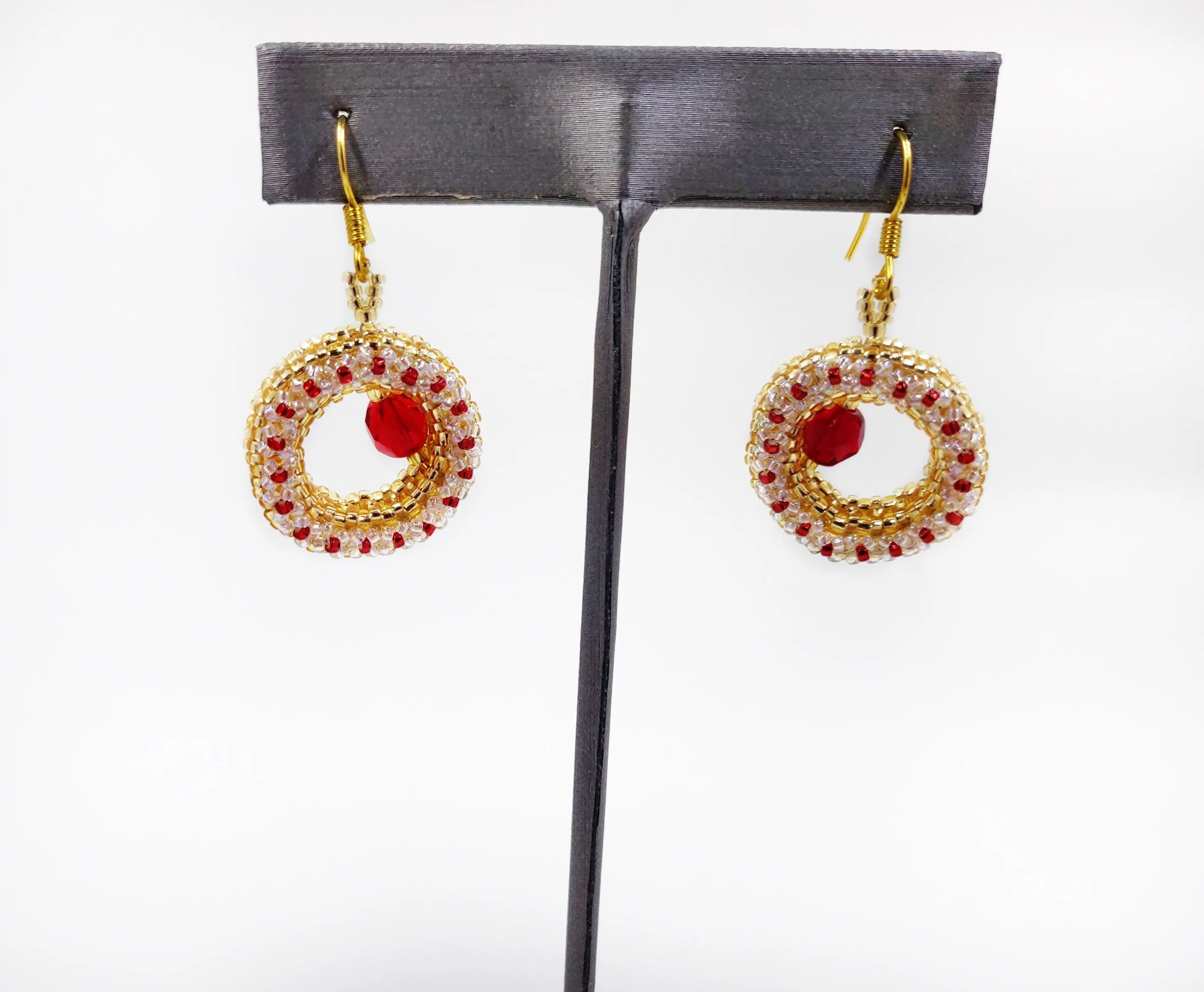 Art Deco Circle Earrings