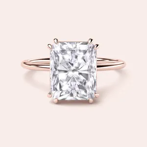 AVA MINIMALIST SOLITAIRE RADIANT CUT DIAMOND RING
