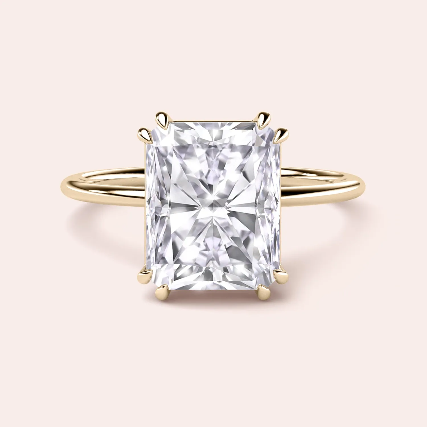 AVA MINIMALIST SOLITAIRE RADIANT CUT DIAMOND RING