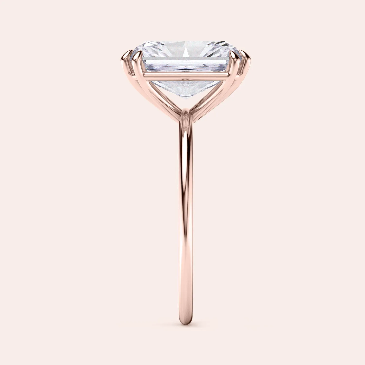 AVA MINIMALIST SOLITAIRE RADIANT CUT DIAMOND RING