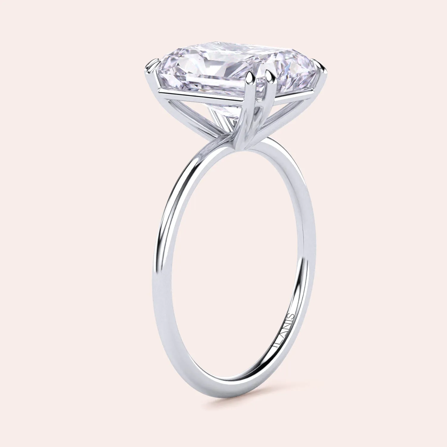AVA MINIMALIST SOLITAIRE RADIANT CUT DIAMOND RING